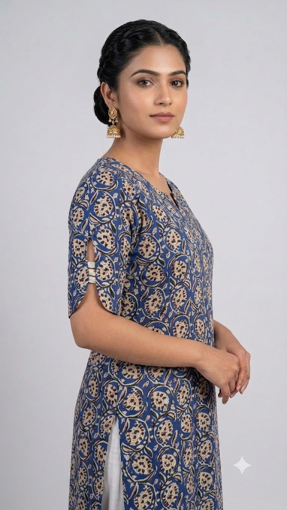 Zorra Premium Kalamkari Cotton Kurti