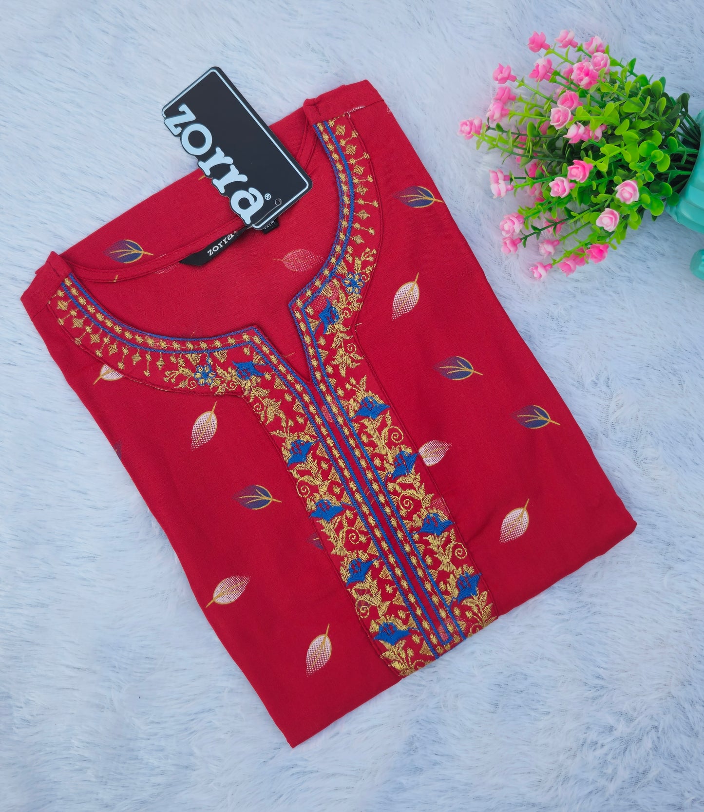 Office Wear Embroidery Kurti