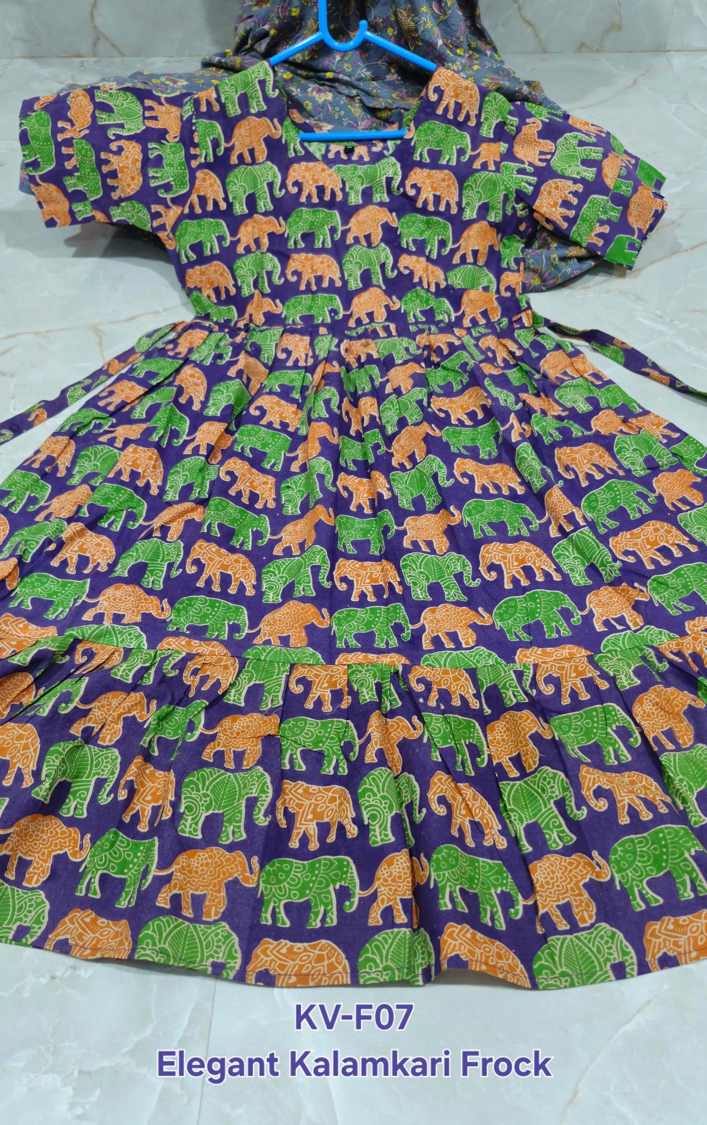 Kalamkari Hand Printed Frock Kushi Vastralaya