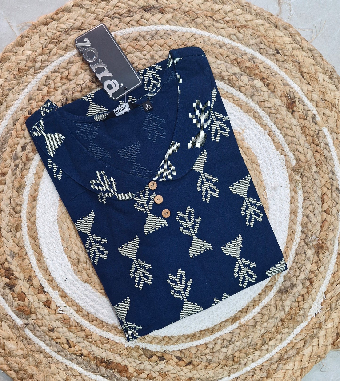 Office Wear Cotton Kurti with Collar