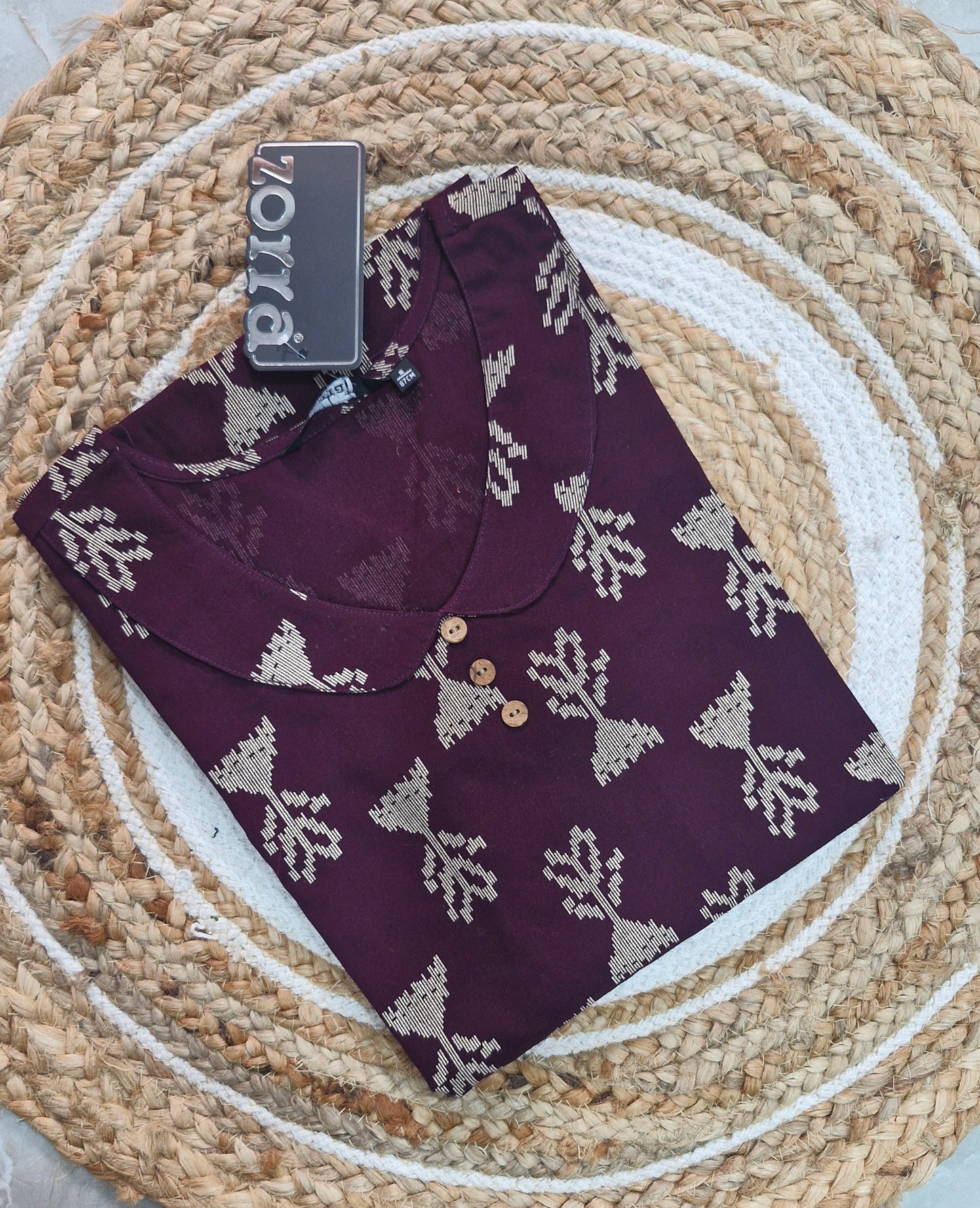 Office Wear Cotton Kurti with Collar