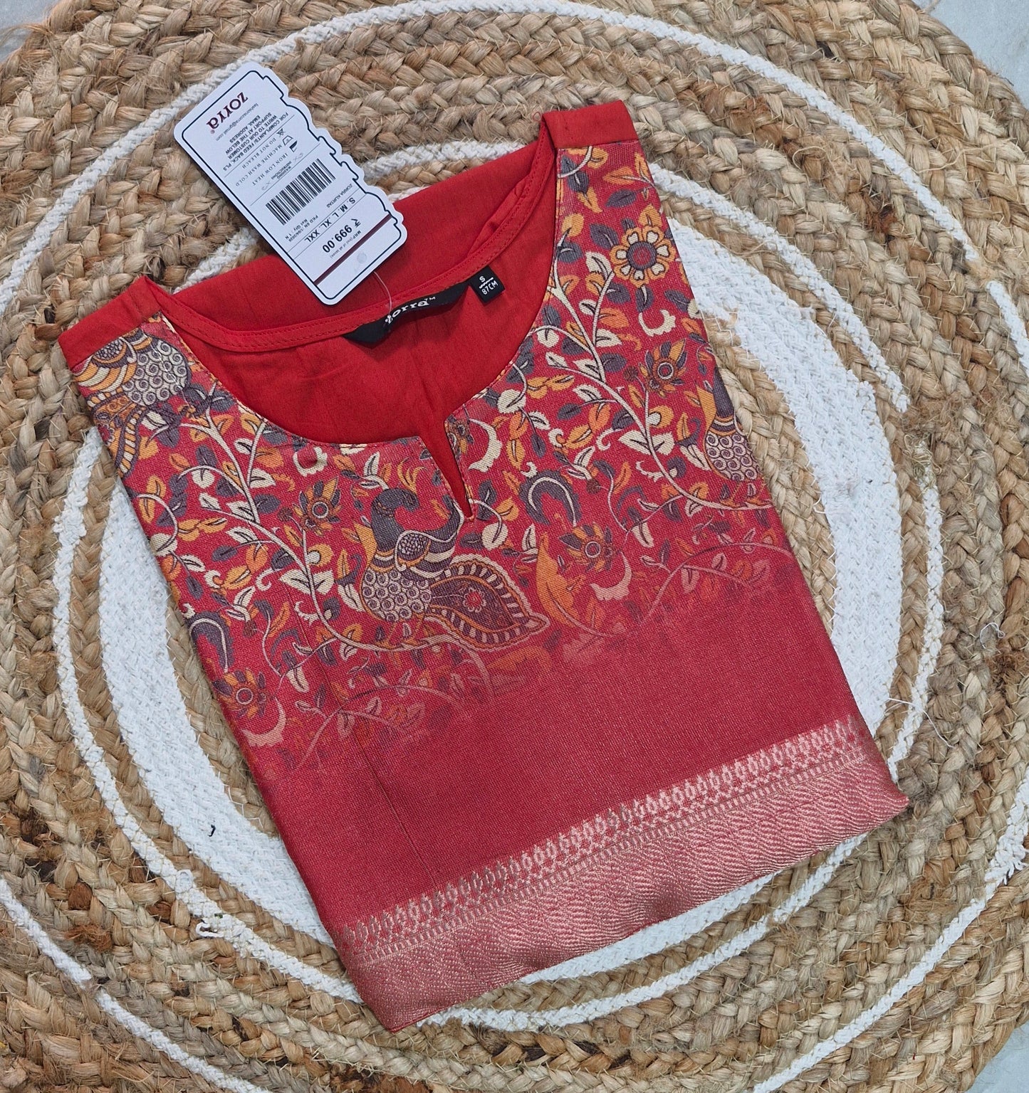 Office Wear Kurti with Organza patch