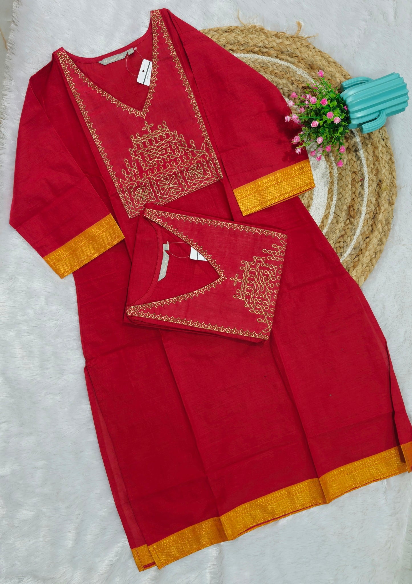Festive Wear Cotton Kurti