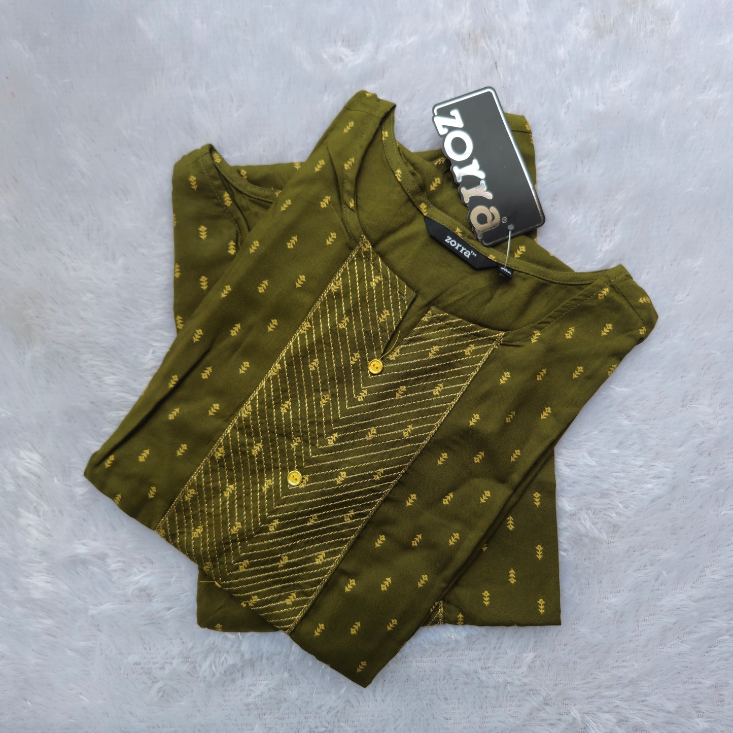 Premium Rayon Straight Fit Kurti | Green