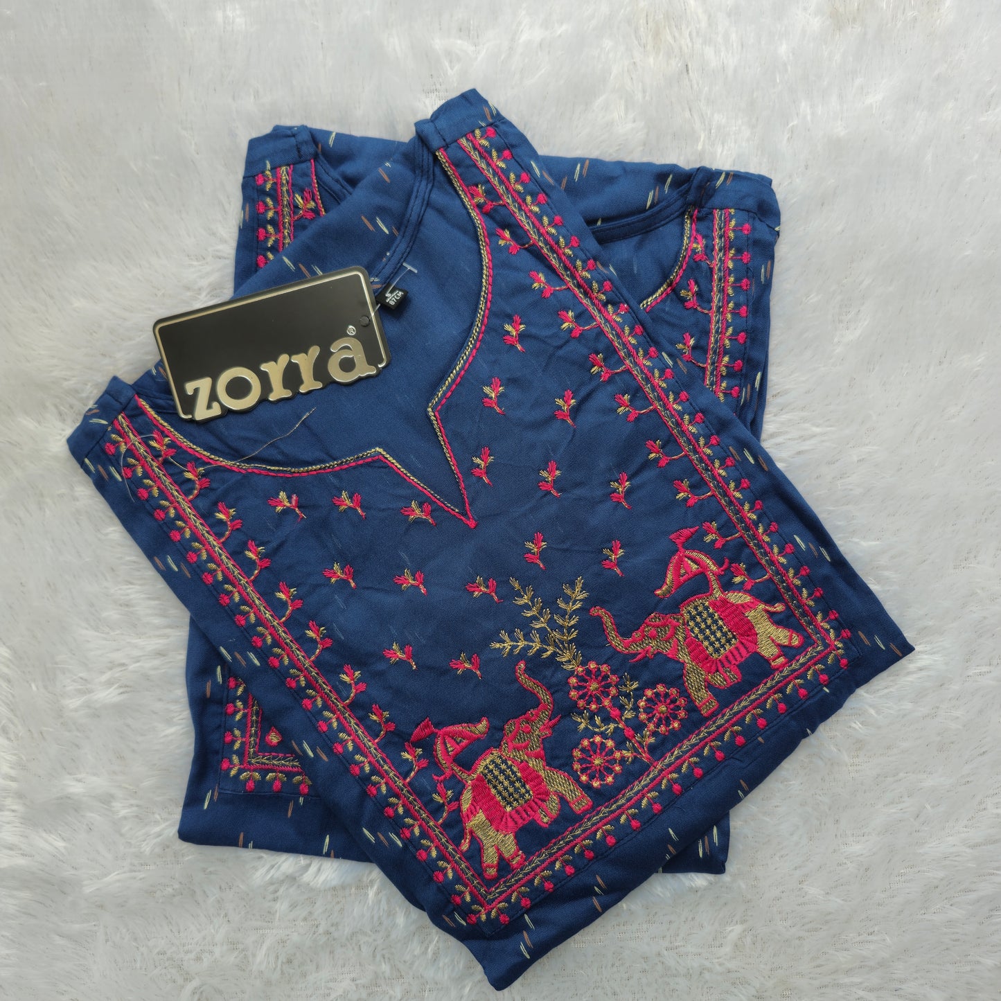 Premium Rayon Straight Fit Kurti | Blue