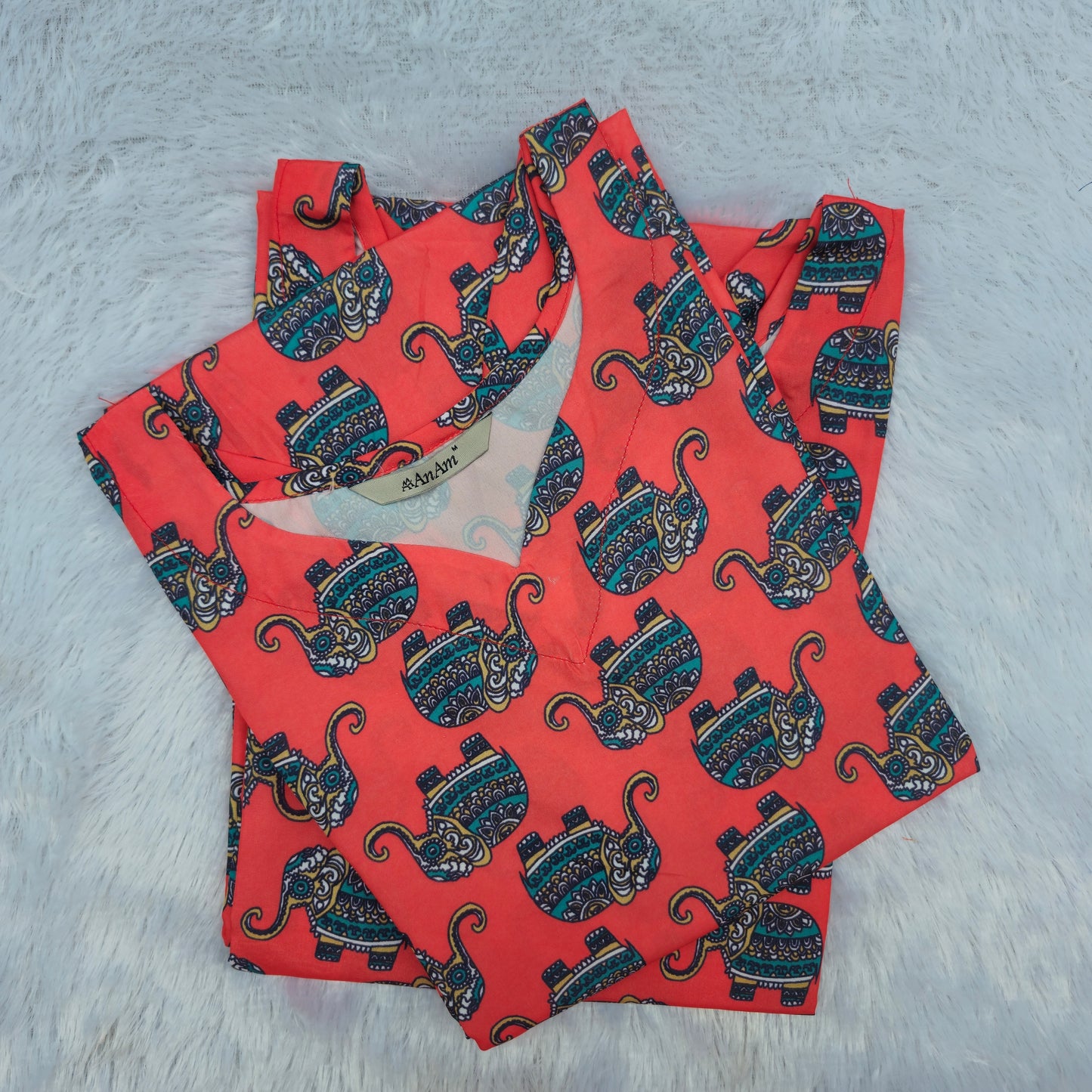 Casual Wear Rayon Kurti | Red