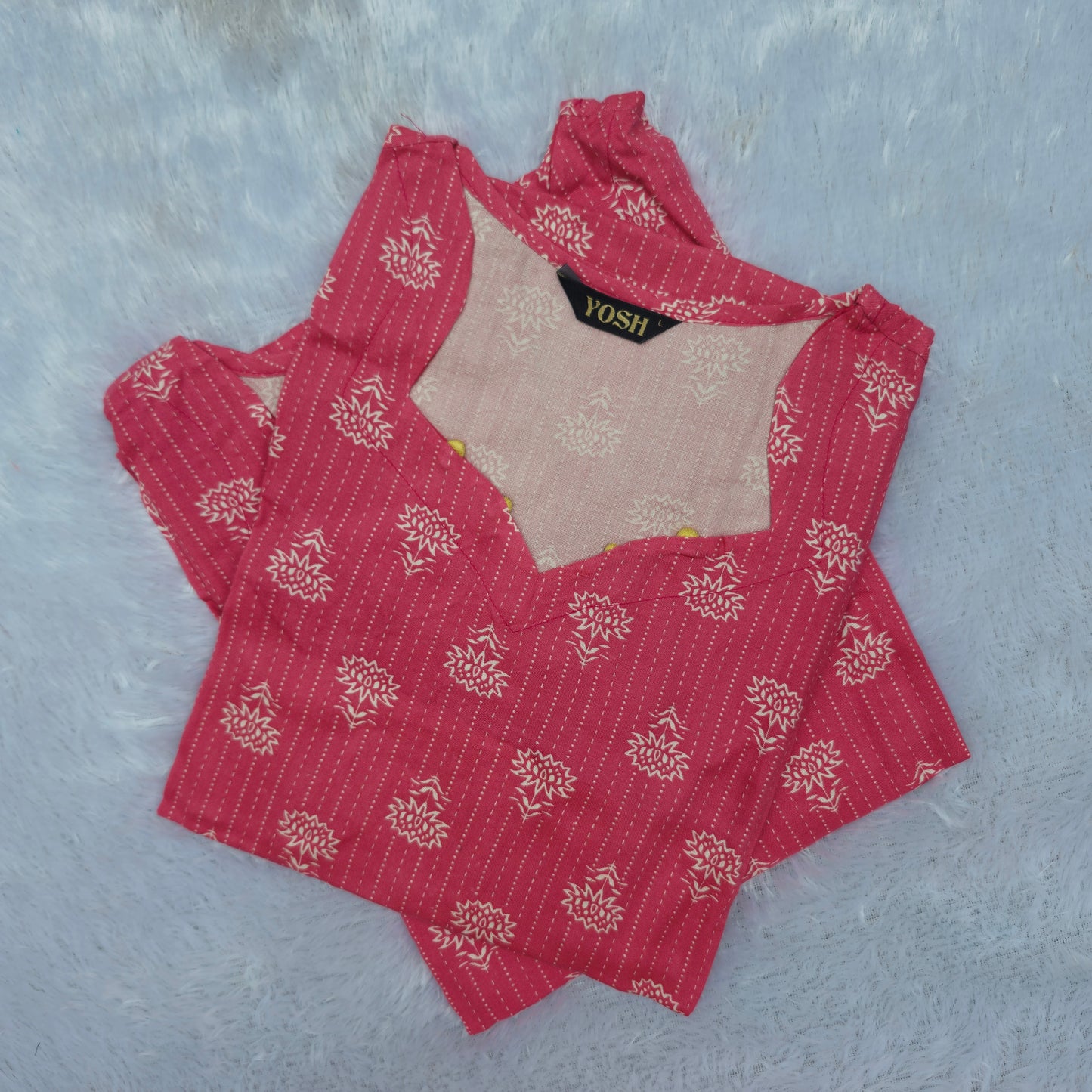 Casual Wear Rayon Kurti | Pink
