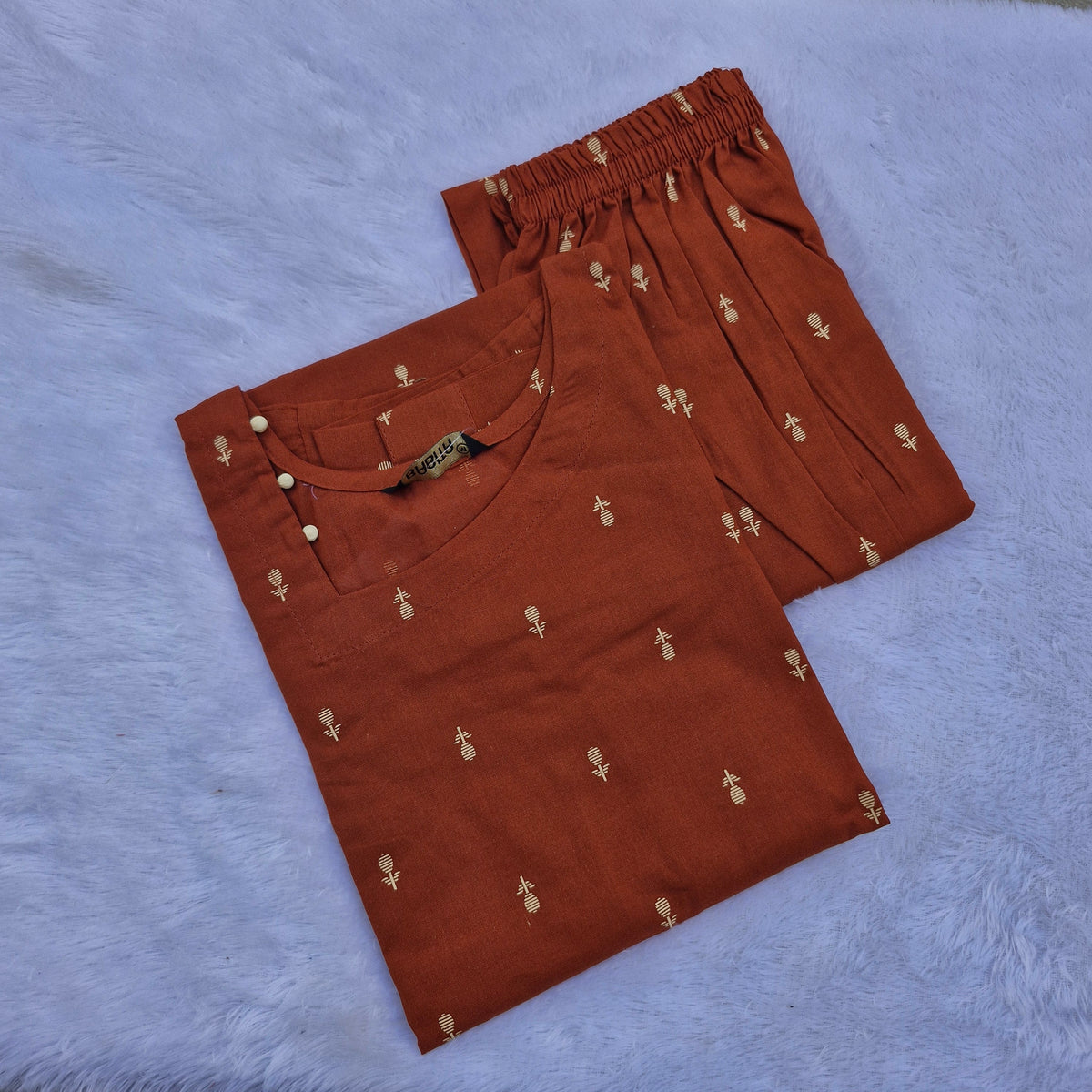 Cotton Co-ord Set | Rust