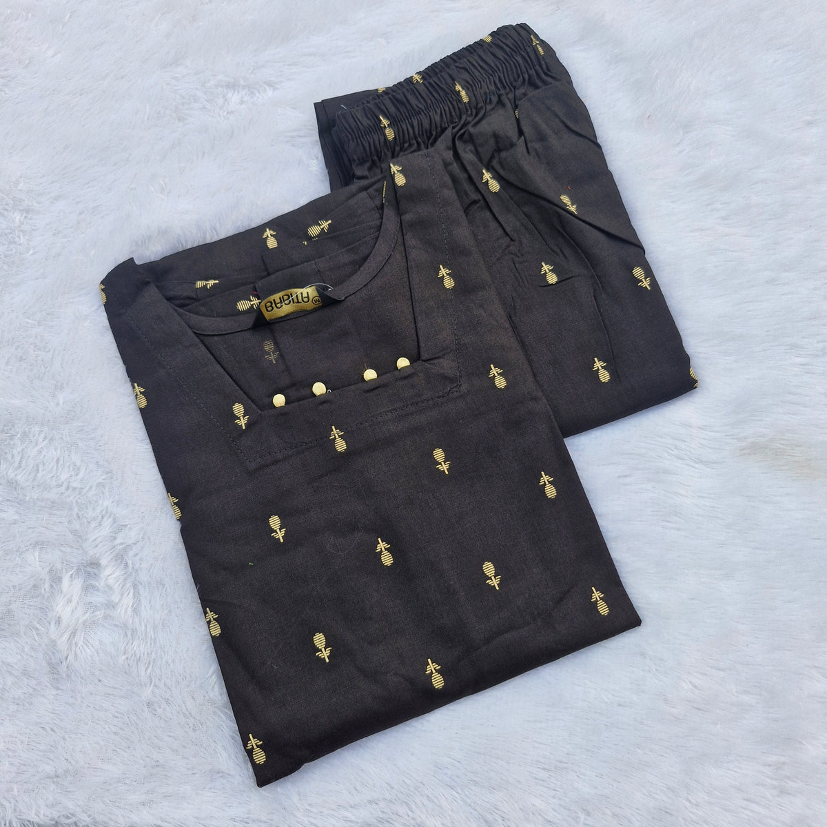 Cotton Co-ord Set | Black