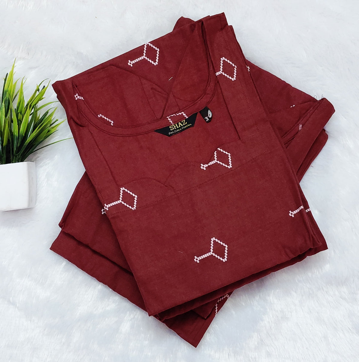 Premium Cotton Kurti | Trendy Neck Pattern
