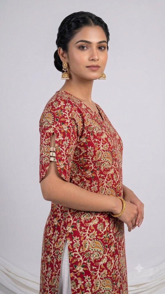 Zorra Premium Kalamkari Cotton Kurti