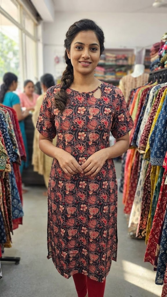 Zorra Premium Kalamkari Cotton Kurti