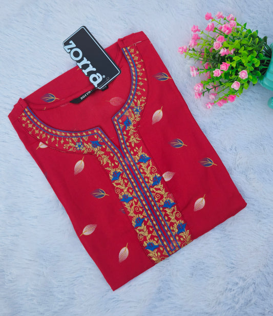 Office Wear Embroidery Kurti
