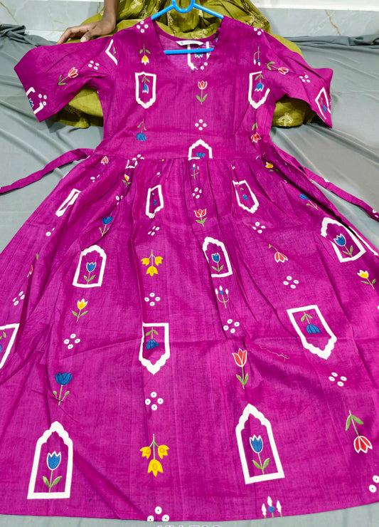 Kalamkari Hand Printed Frock