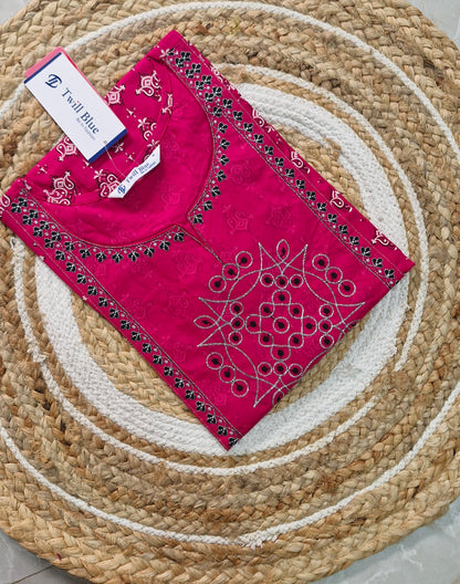 Embroidery Kolam Design Kurti