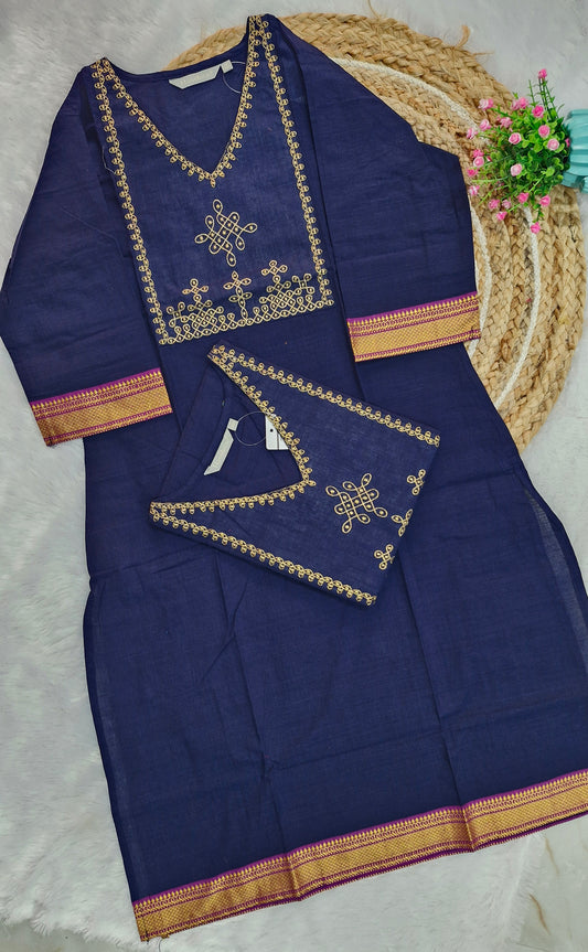 Festive Wear Cotton Kurti