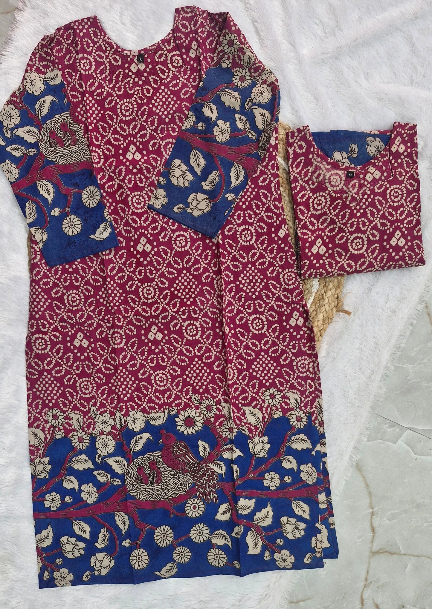 Kalamkari and Bandhini Print Kurti Kushi Vastralaya