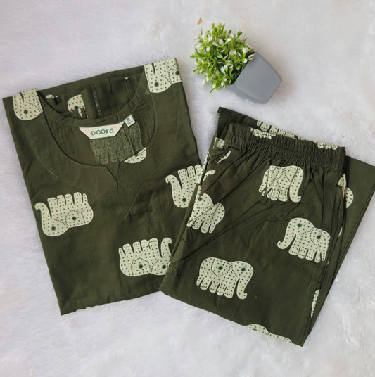 Regular Wear Cotton Co-ord Set