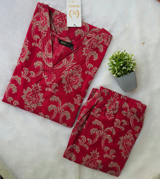 Regular Wear Cotton Co-ord Set