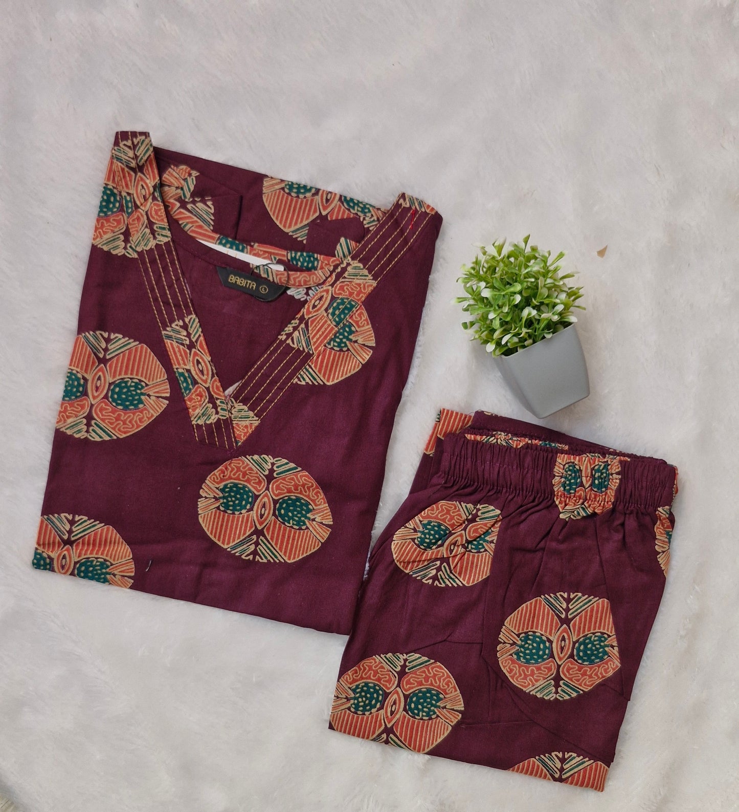 Regular Wear Cotton Co-ord Set