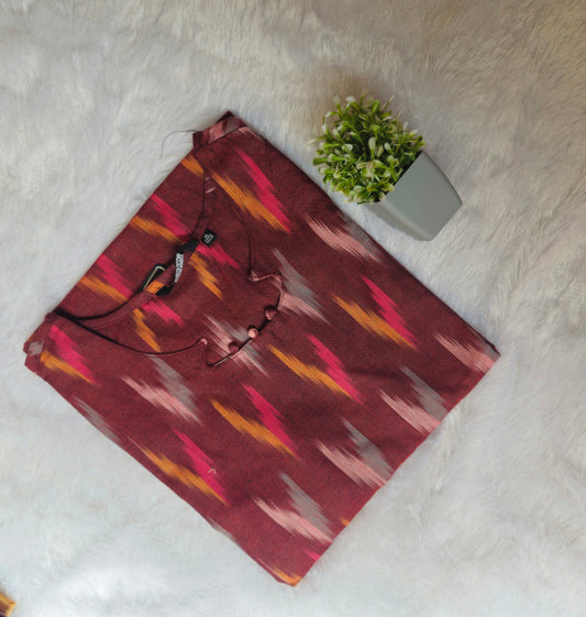 Casual Wear Ikkat Kurti