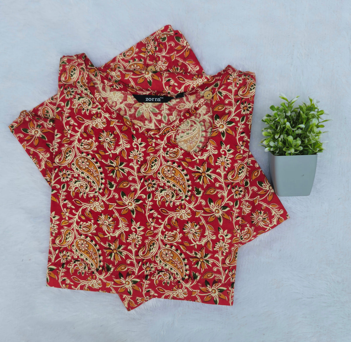 Zorra Premium Kalamkari Cotton Kurti