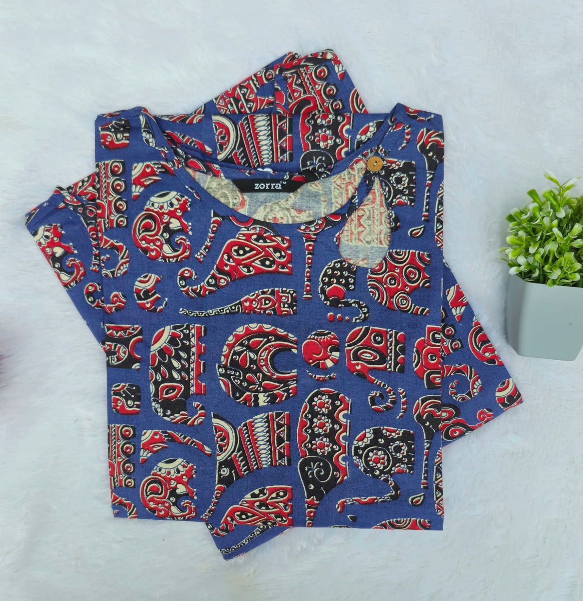 Zorra Premium Kalamkari Cotton Kurti