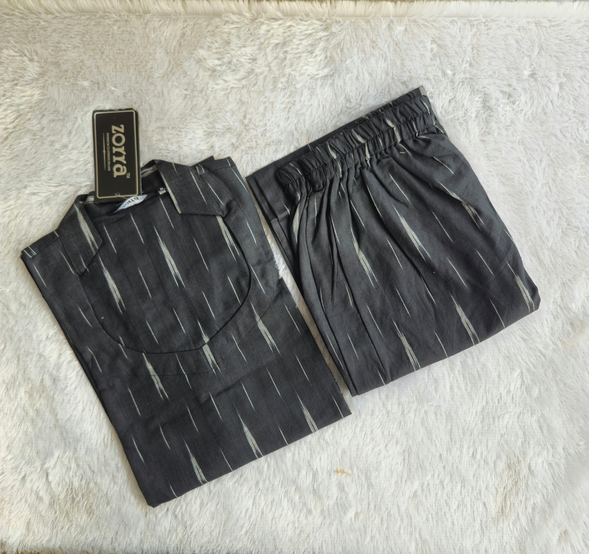 🤎 Premium Ikkat Cotton Co-ord Set for Women