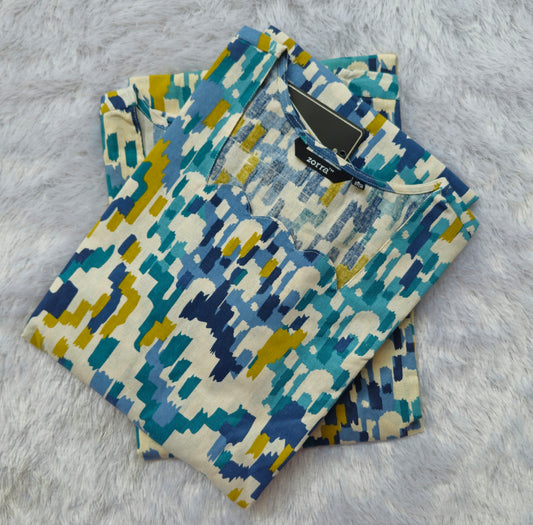 🌸Premium Cotton Kurti | Elegant Straight Fit 🌸