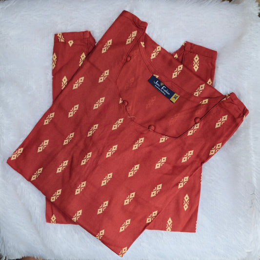 Premium Rayon Straight Fit Kurti | Everyday & College Wear