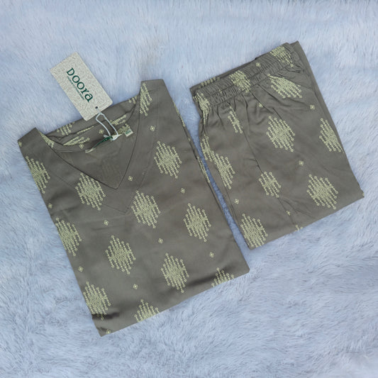 Premium Rayon Co-ord Set for Women | Grey