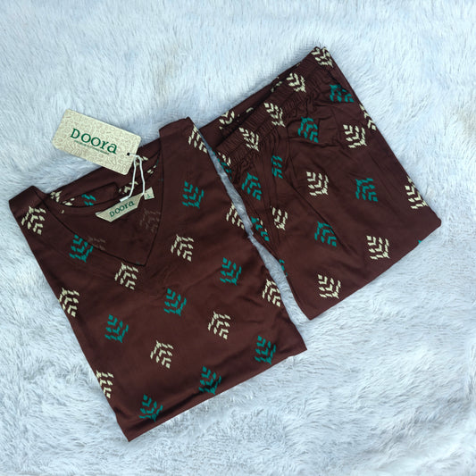 Premium Rayon Co-ord Set for Women | Brown