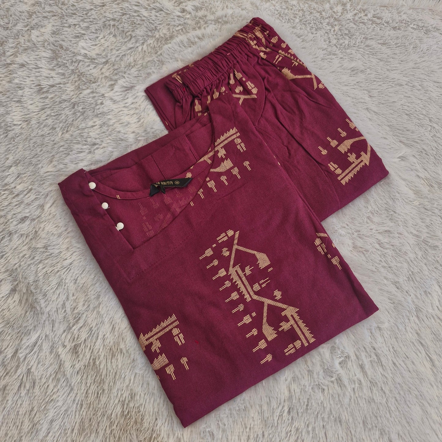 Premium Cotton Co-ord Set for Women | Purple