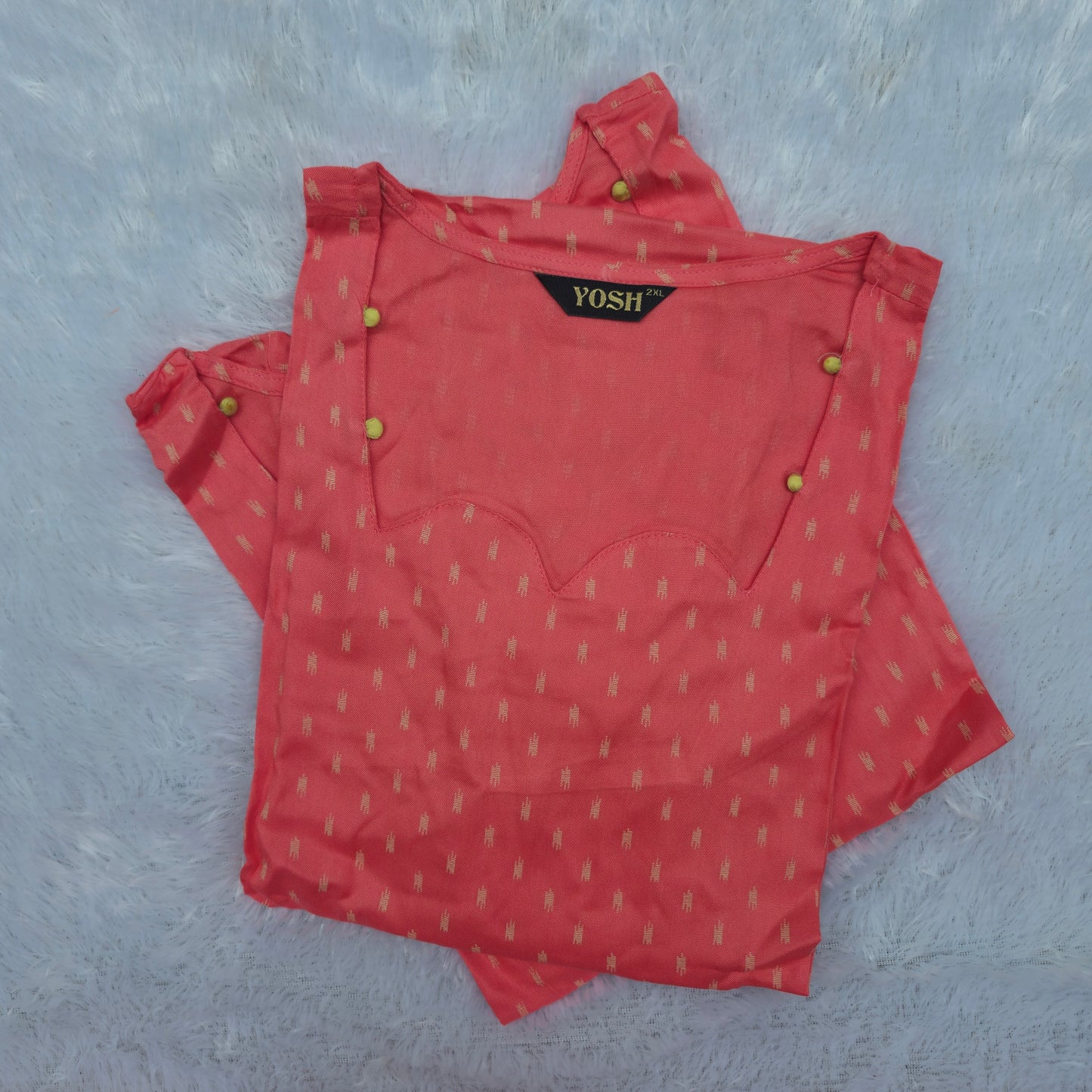 Casual Wear Rayon Kurti | Pink