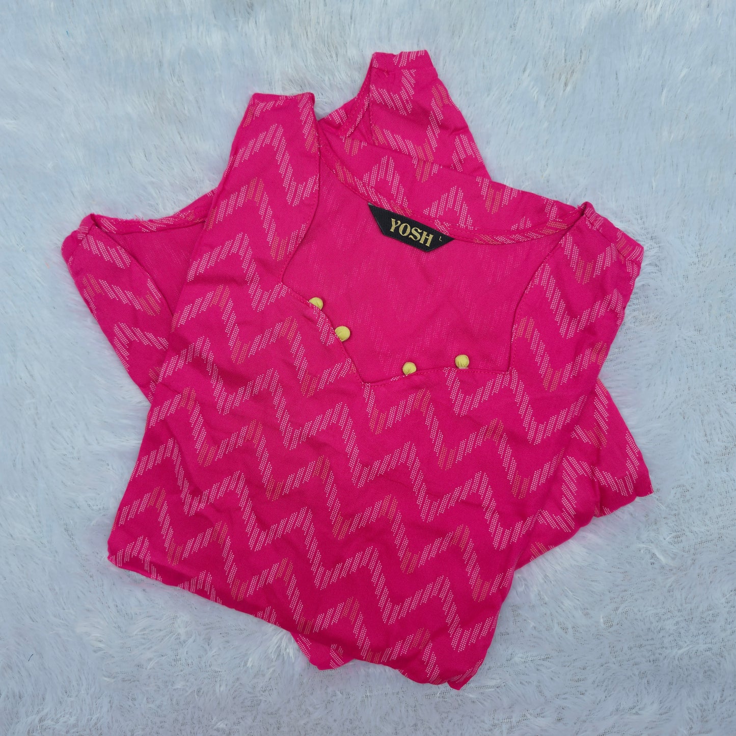 Casual Wear Rayon Kurti | Pink