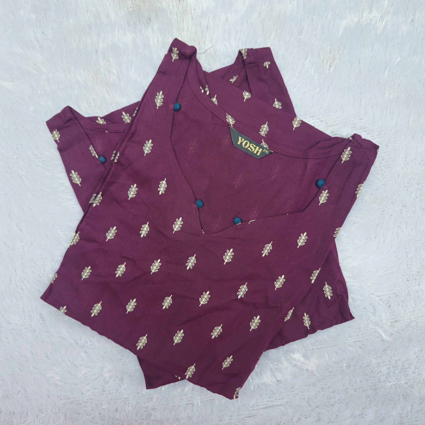Casual Wear Rayon Kurti | Wine