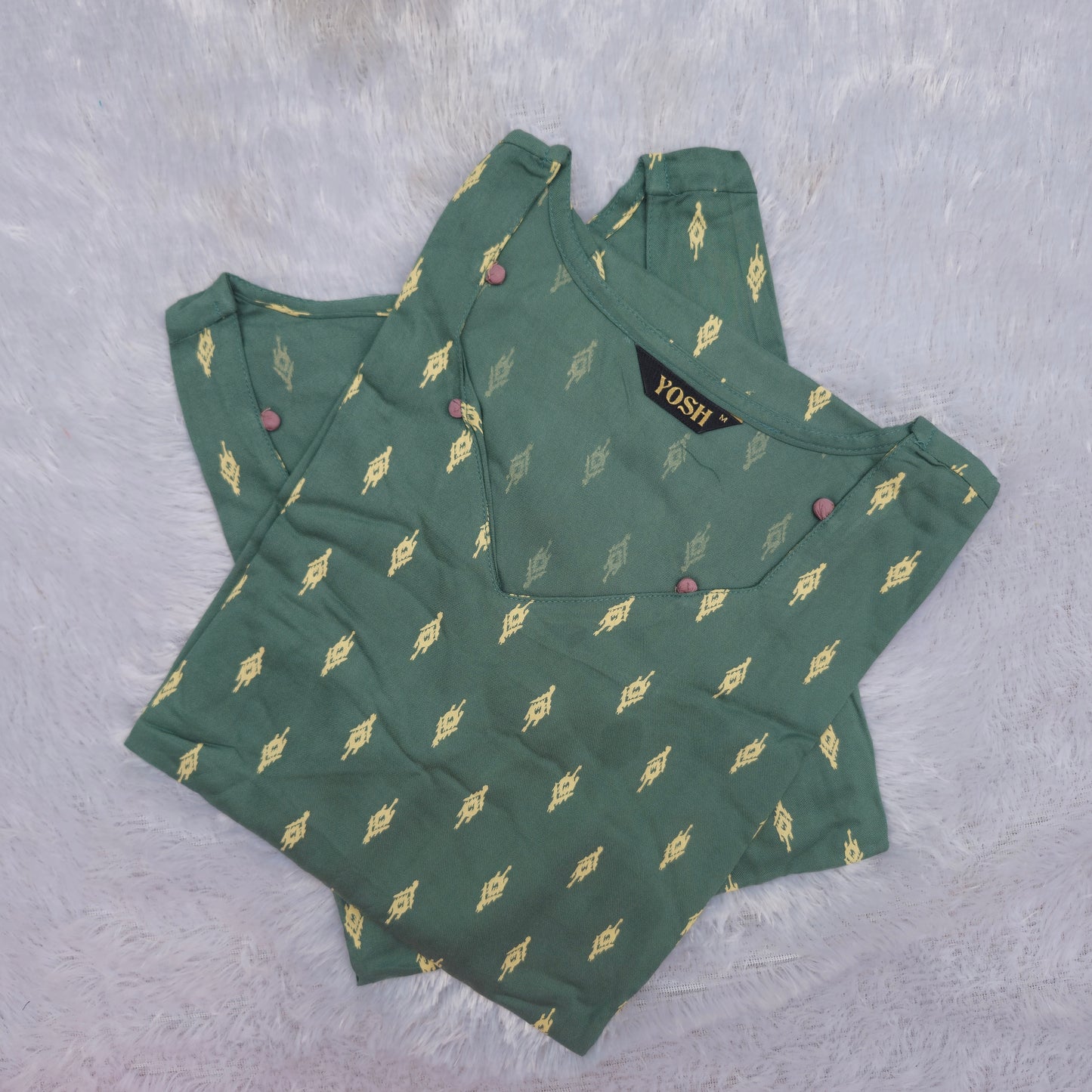 Casual Wear Rayon Kurti | Green