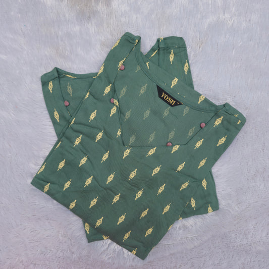 Casual Wear Rayon Kurti | Green