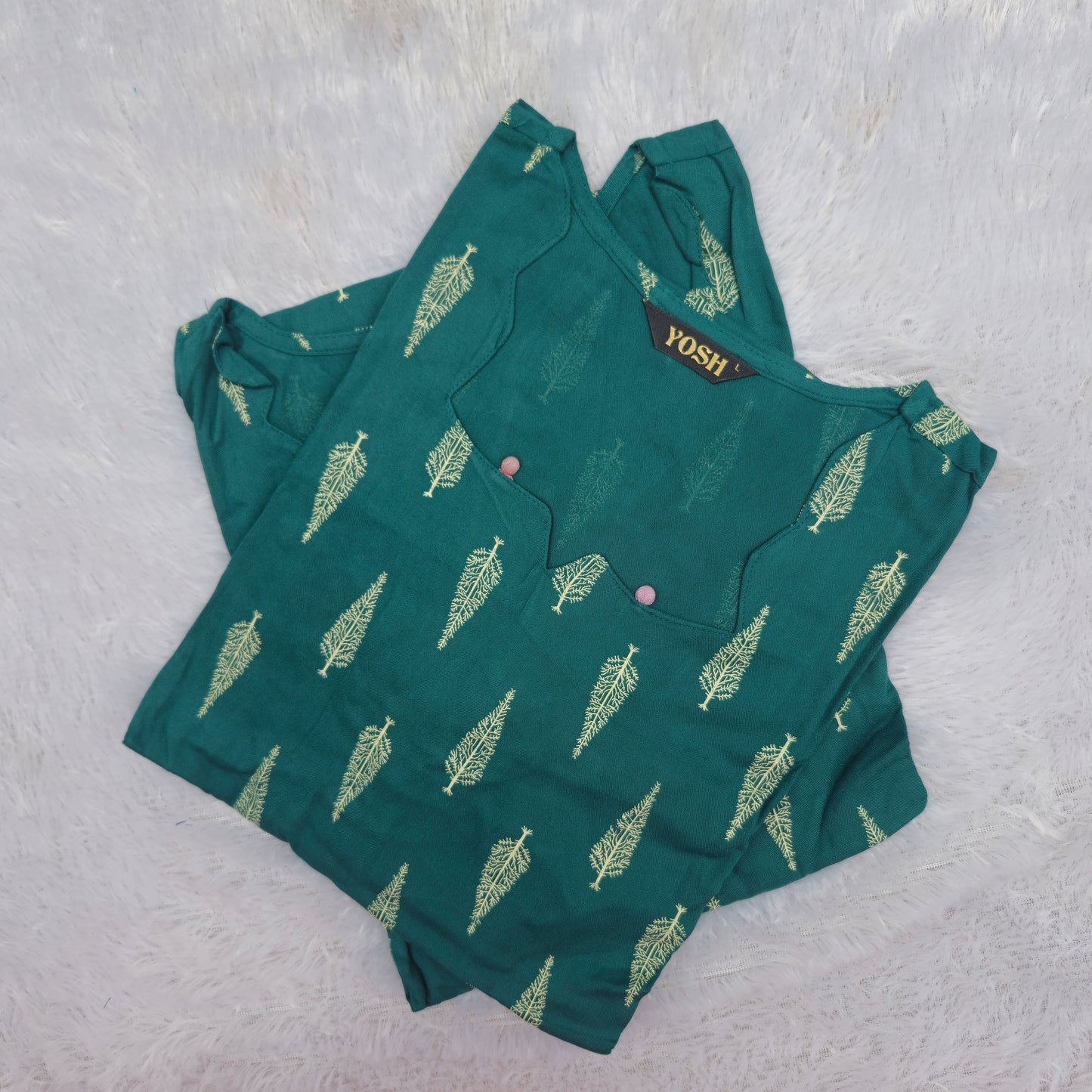 Casual Wear Rayon Kurti | Teal