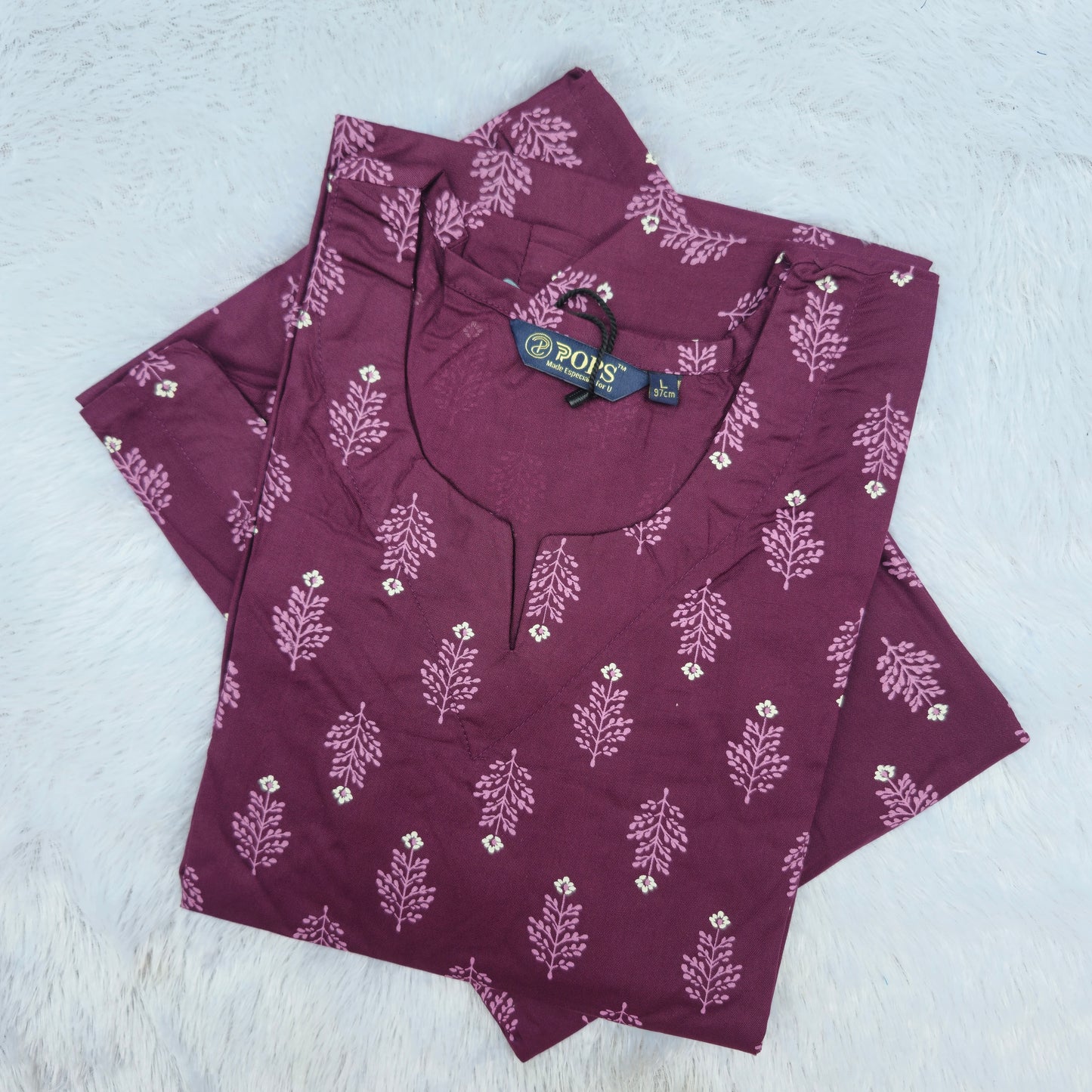 🌸Premium Rayon 44" Side-Slit Kurti
