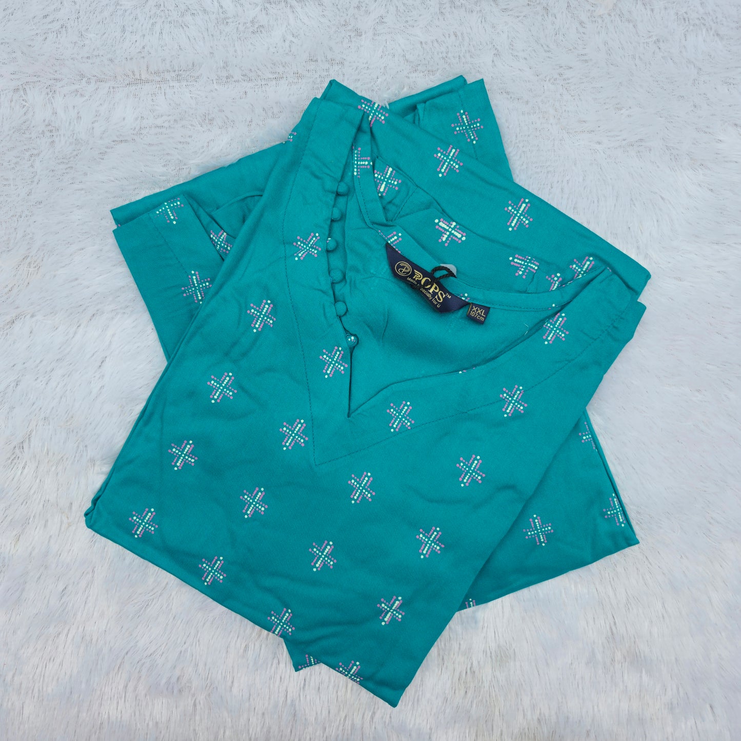 🌸Premium Rayon 44" Side-Slit Kurti