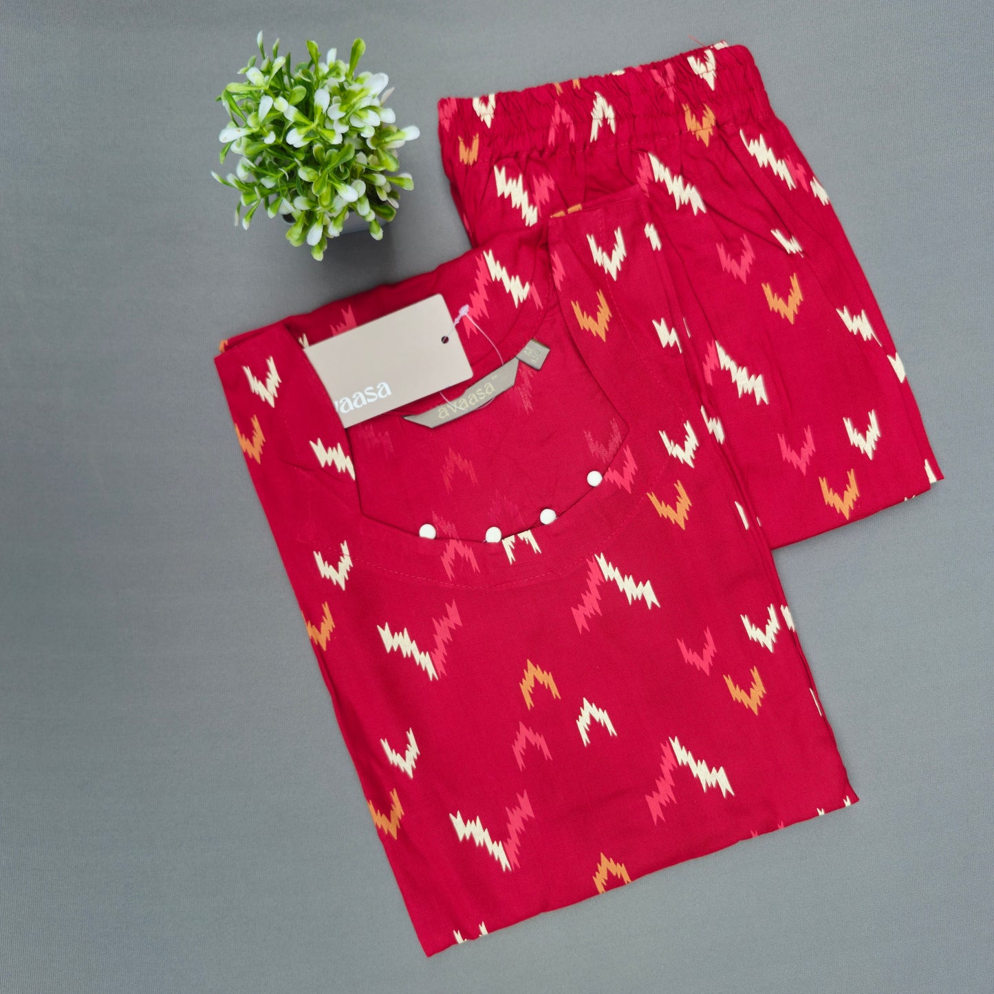 Premium Rayon Office Wear Co-ord Set | Maroon