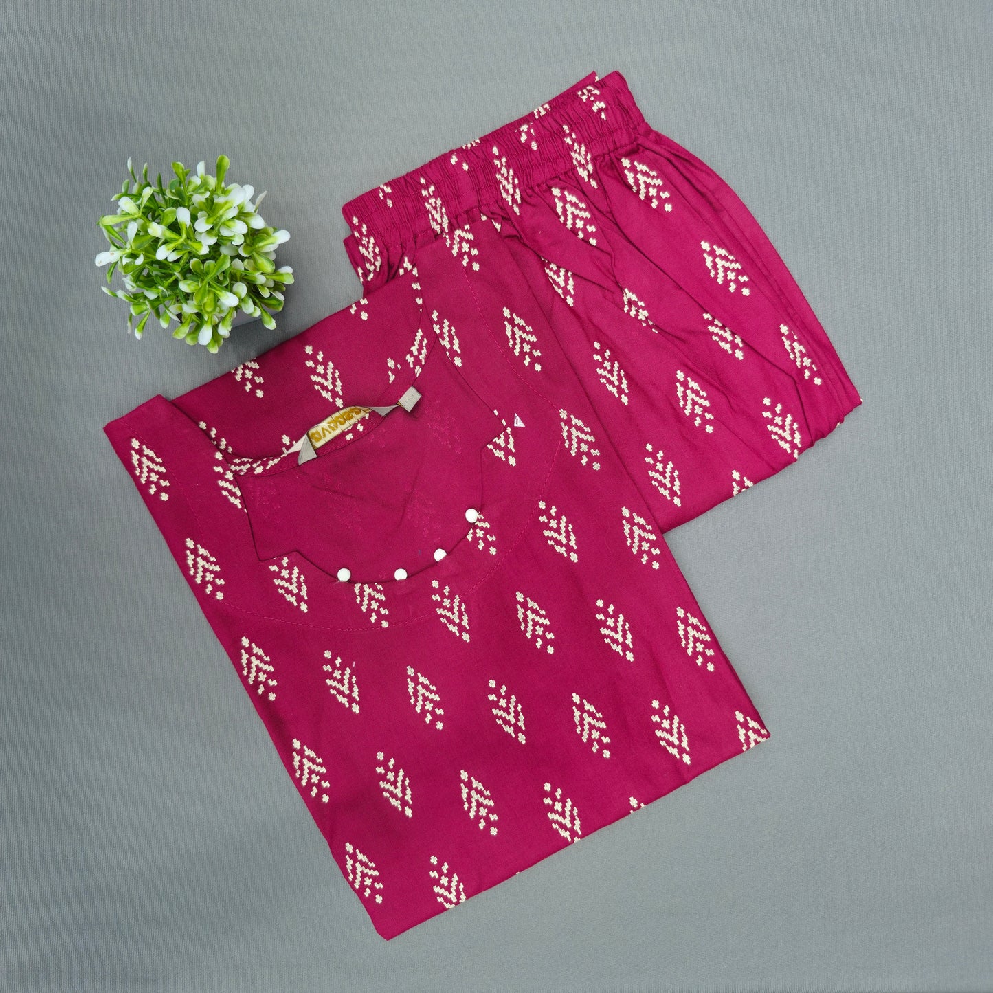 Premium Rayon Office Wear Co-ord Set | Wine