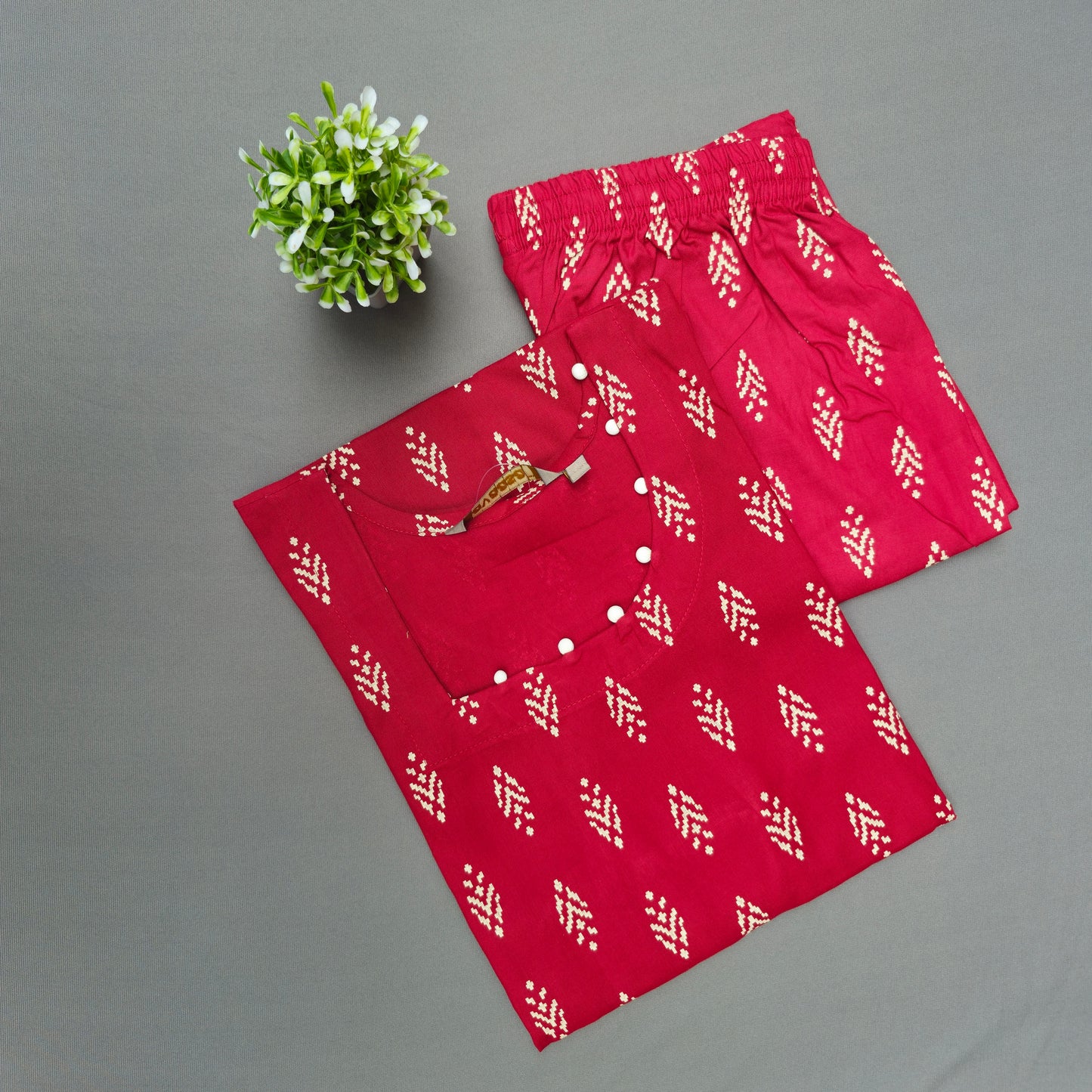 Premium Rayon Office Wear Co-ord Set | Maroon
