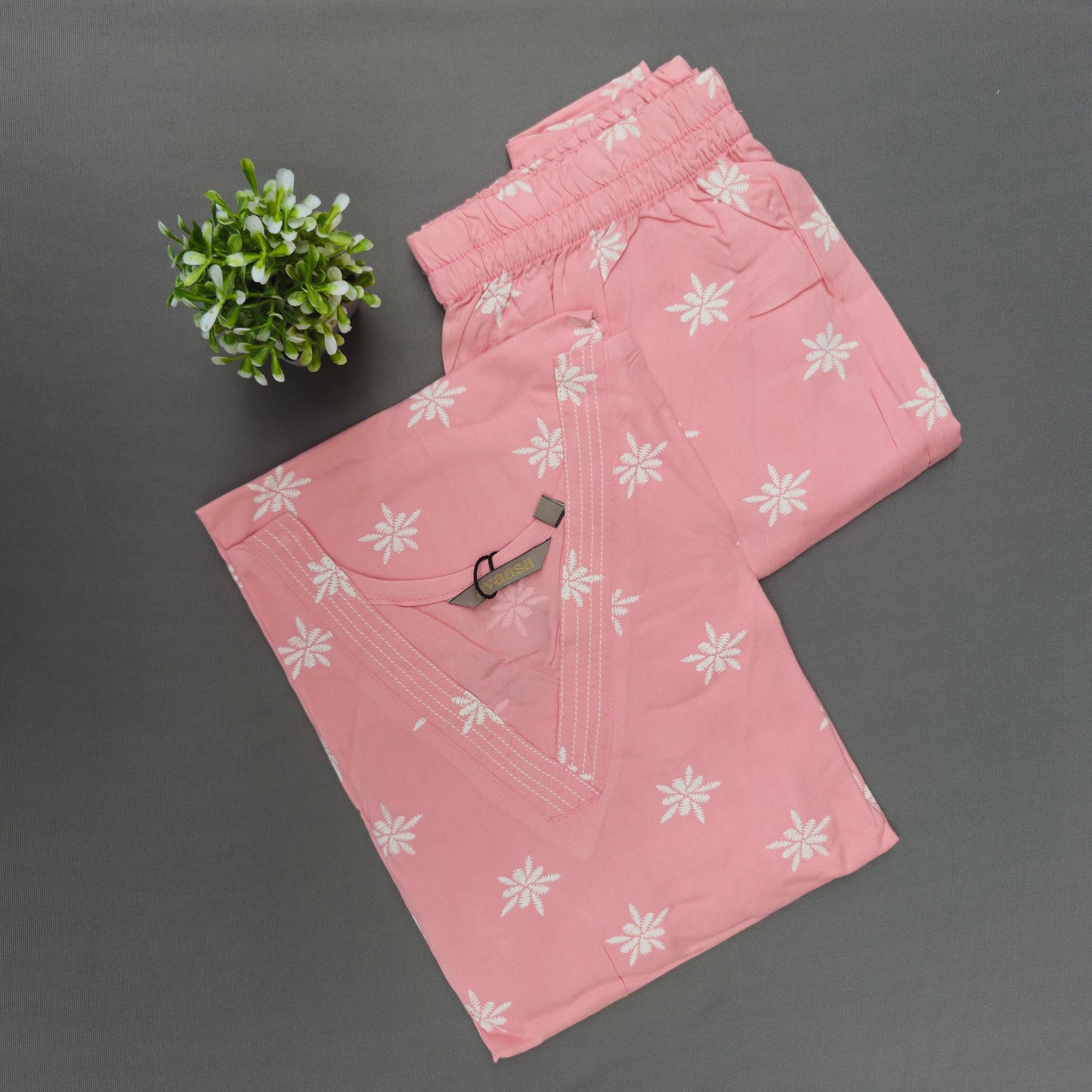Premium Rayon Office Wear Co-ord Set | Pink