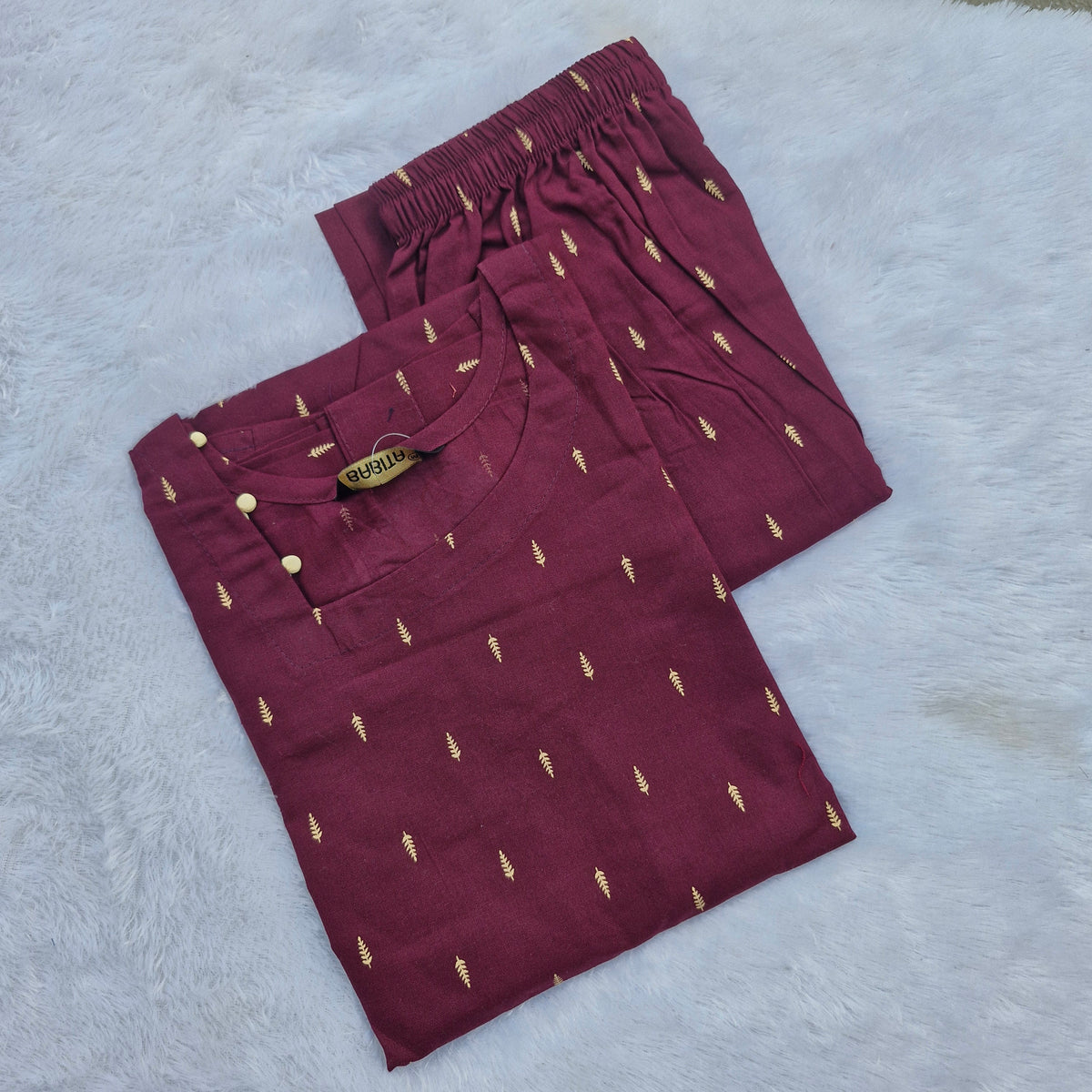 Cotton Co-ord Set | Purple