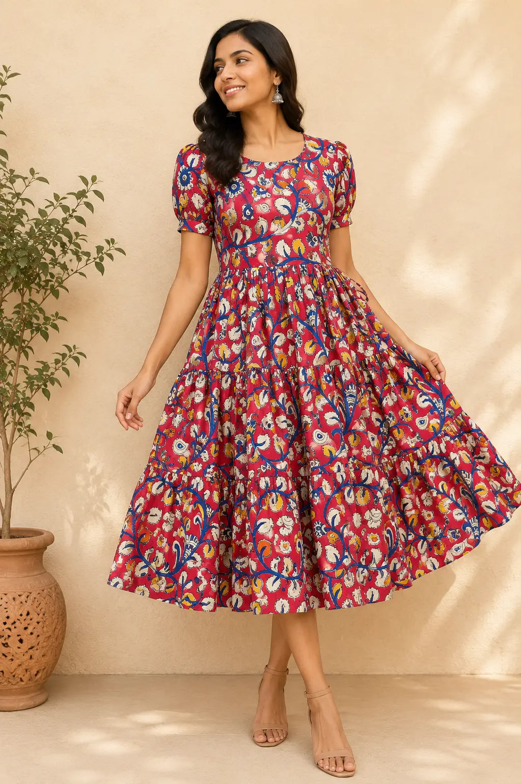 Kalamkari Hand Printed Frock