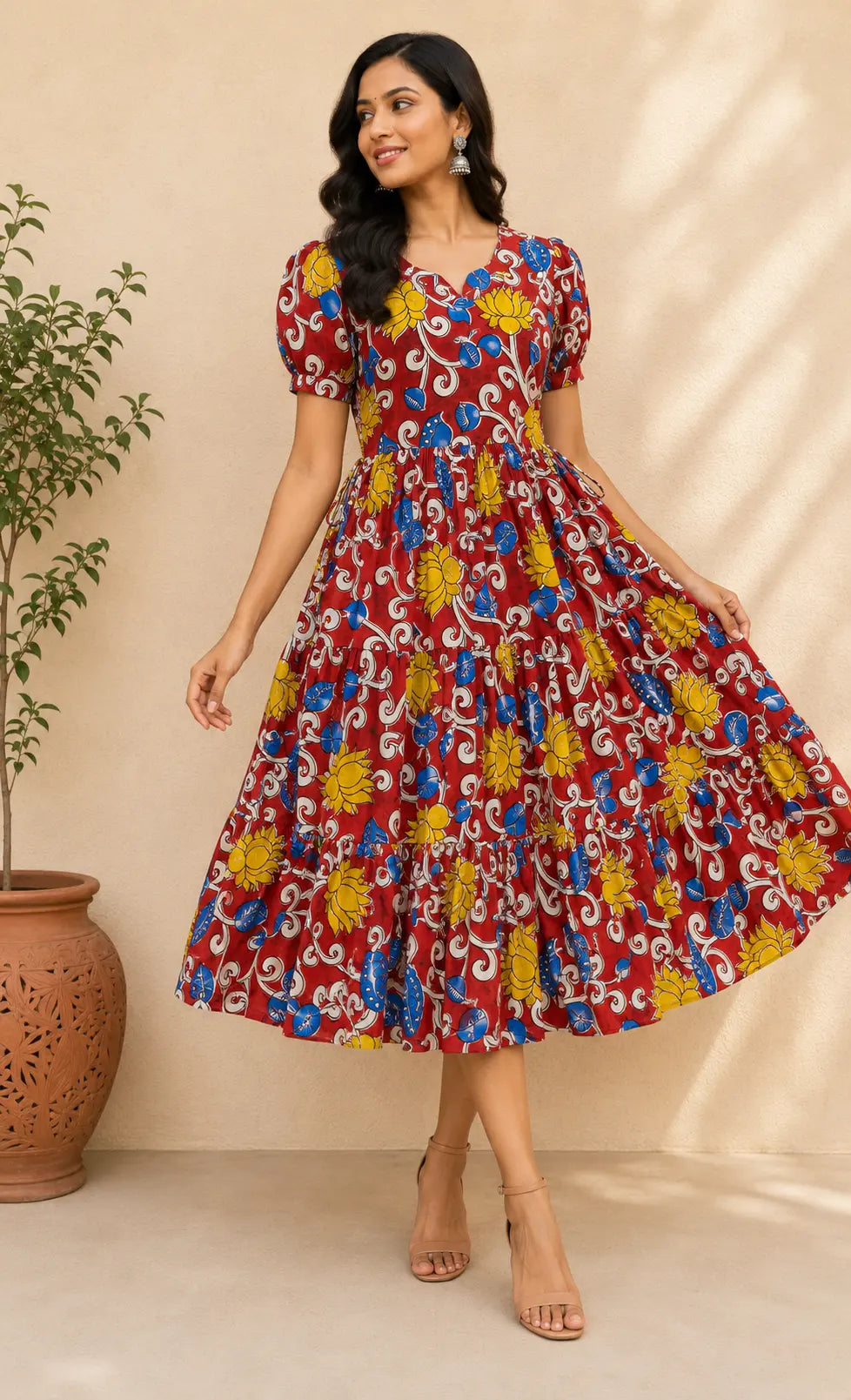 Kalamkari Hand Printed Frock