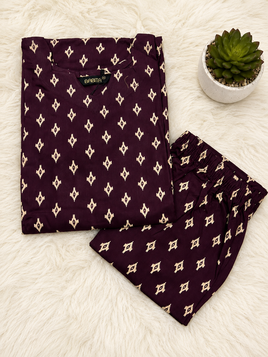 Premium Rayon Co-ord Set for Women| Purple