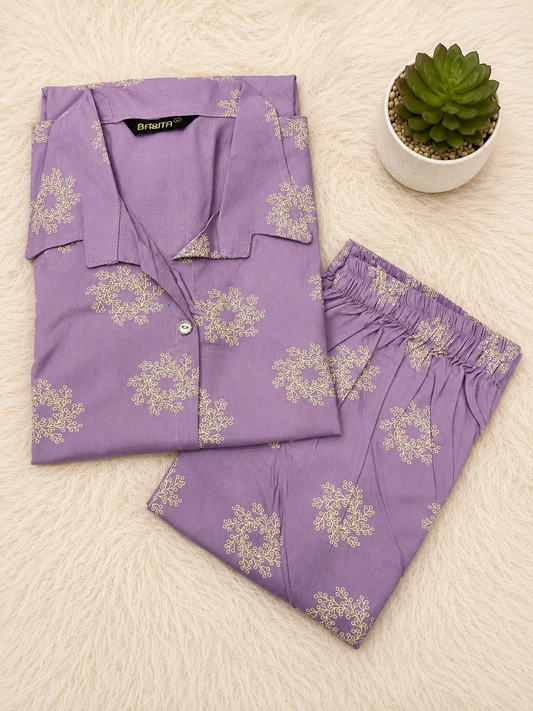 Premium Rayon A-Line Co-ord Set | Lavendar